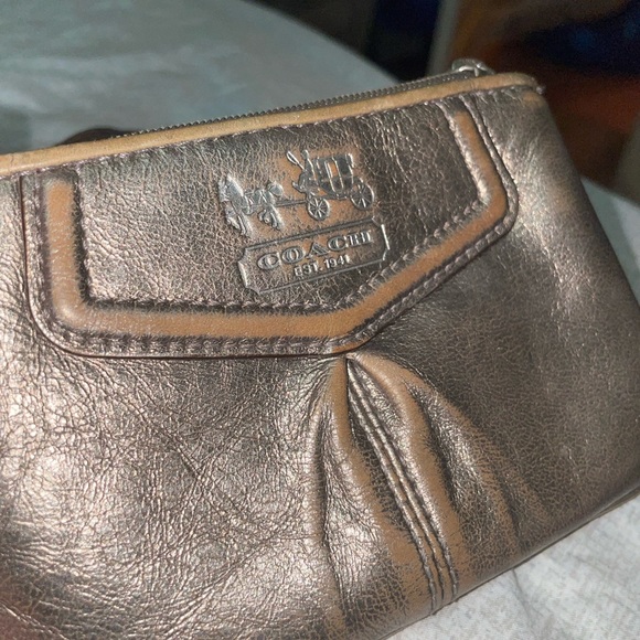 Coach Bags | Coach Wristlet Bronze Leather | - Picture 3 of 10